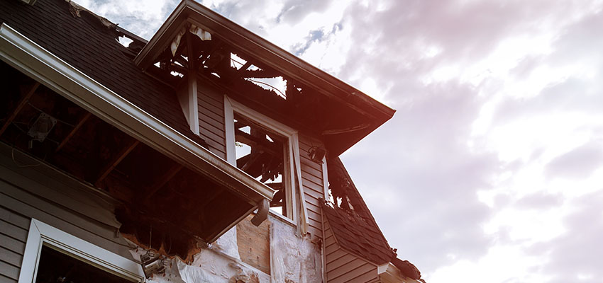 Destroyed house