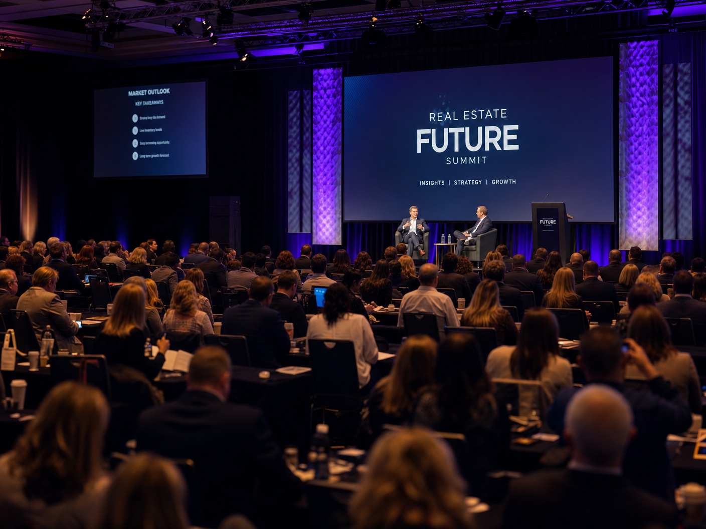 Packed auditorium at the New Agent Academy — agents engaged during a keynote session